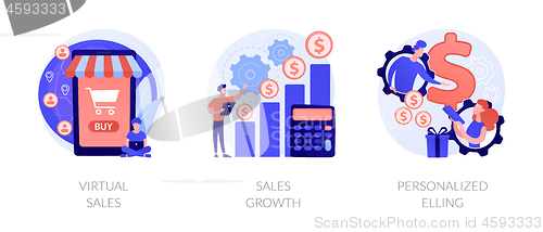 Image of Sales manager vector concept metaphors