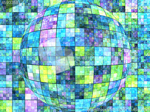 Image of Bright background with mosaic pattern and 3d effect