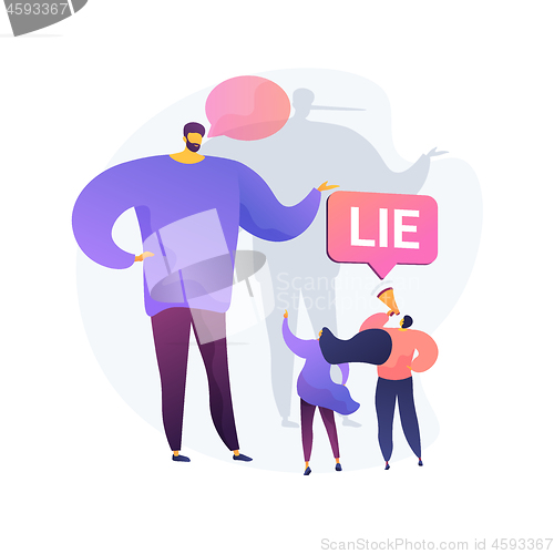 Image of Telling lies vector concept metaphor