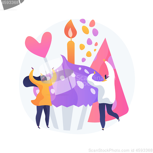 Image of Anniversary celebration vector concept metaphor