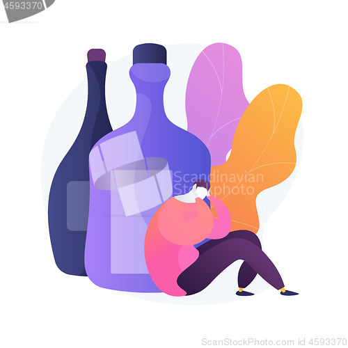 Image of Alcoholism vector concept metaphor