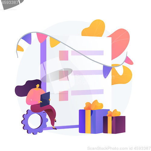 Image of Gift shopping vector concept metaphor