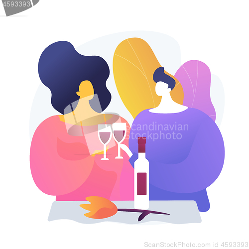 Image of Romantic date vector concept metaphor