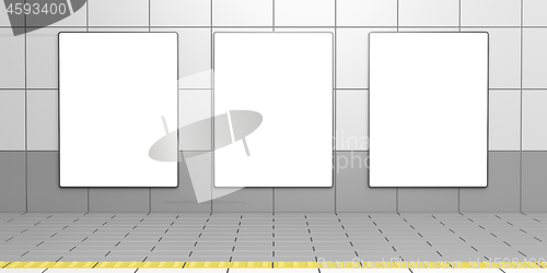 Image of Blank vertical billboards