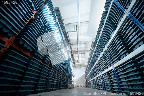 Image of gold rock core drill samples storage