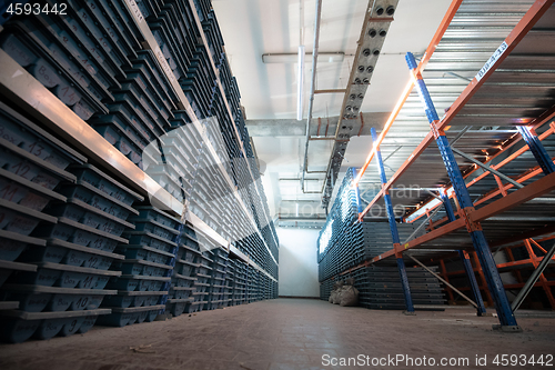 Image of gold rock core drill samples storage