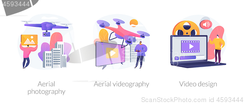 Image of Media content production vector concept metaphors
