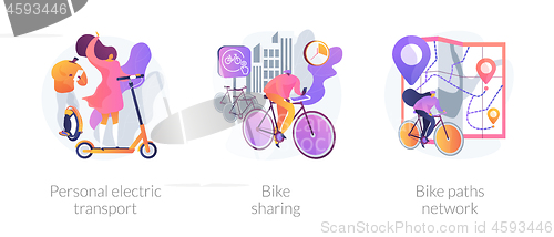 Image of Eco friendly urban transport vector concept metaphors