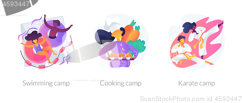 Image of Kids holiday camps vector concept metaphors