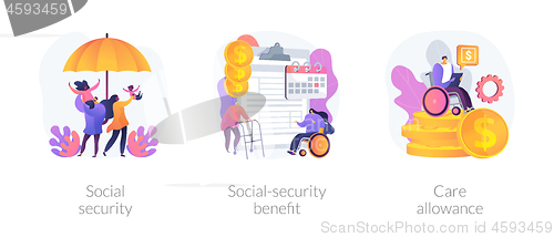 Image of State social security system vector concept metaphors