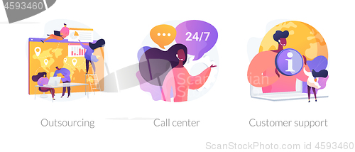 Image of Customer support vector concept metaphors.