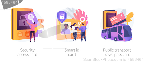 Image of Access and identification cards vector concept metaphors