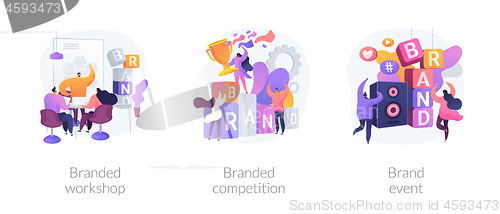 Image of Brand events and teambuilding vector concept metaphors