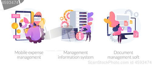 Image of Business management systems vector concept metaphors