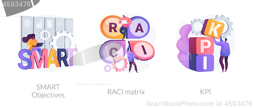 Image of Performance plans and indicators vector concept metaphors