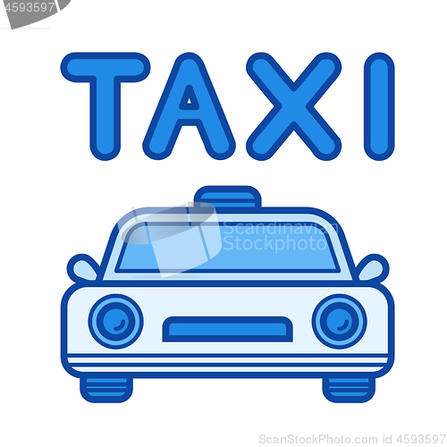 Image of Taxi service line icon.