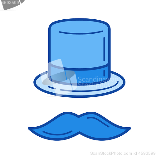 Image of Top hat line icon.