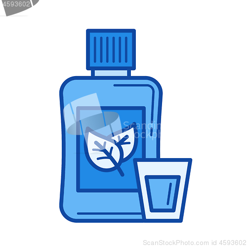 Image of Mouthwash line icon.