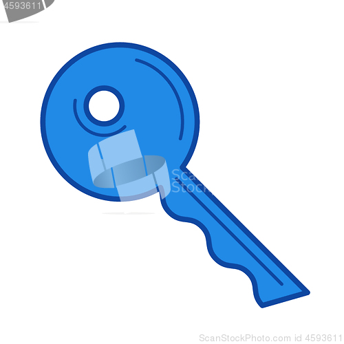 Image of House key line icon.