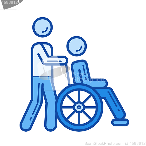 Image of Disability line icon.