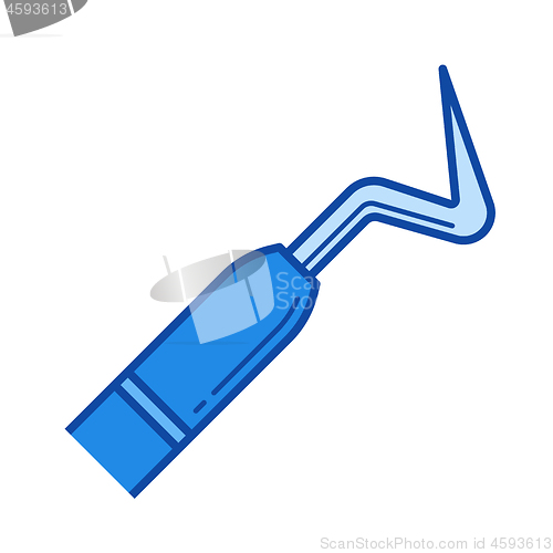 Image of Dental probe line icon.