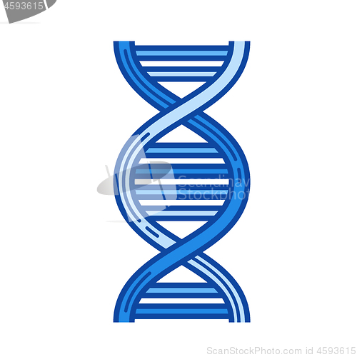 Image of DNA line icon.