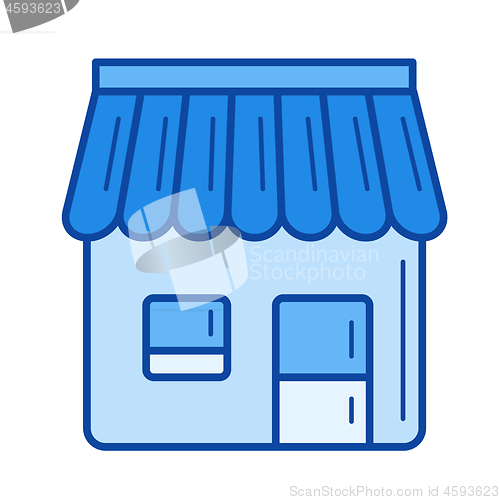 Image of Convenience store line icon.