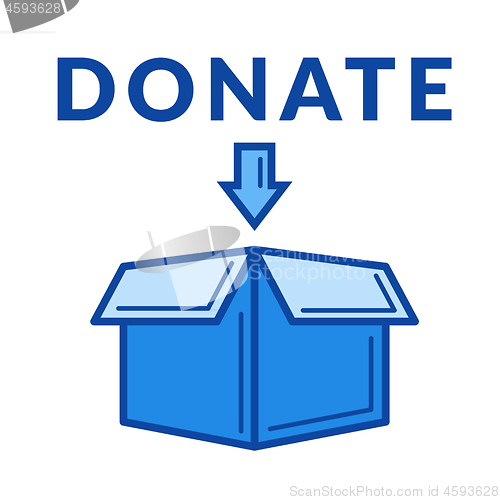 Image of Donation box line icon.