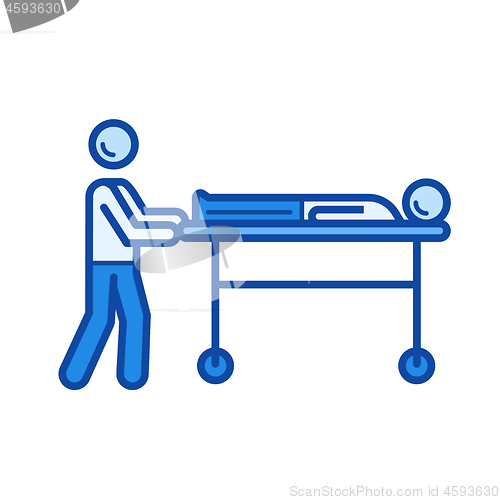 Image of Stretcher line icon.