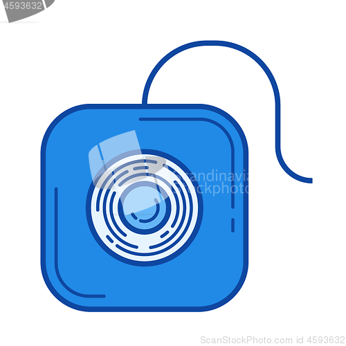 Image of Dental floss line icon.