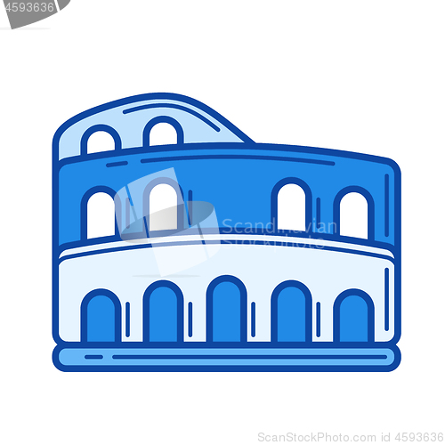 Image of Colosseum line icon.