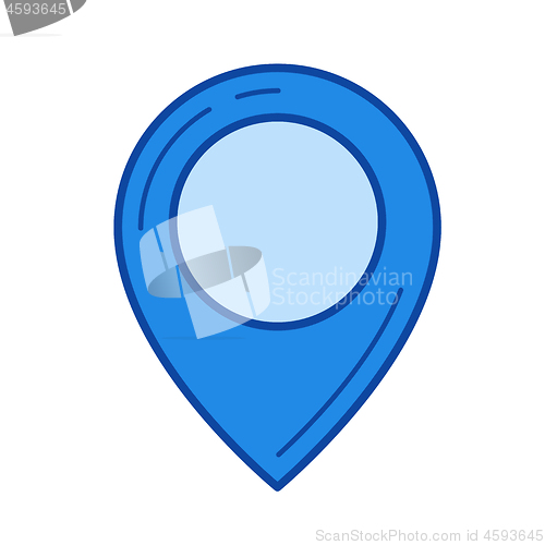 Image of Geo location line icon.