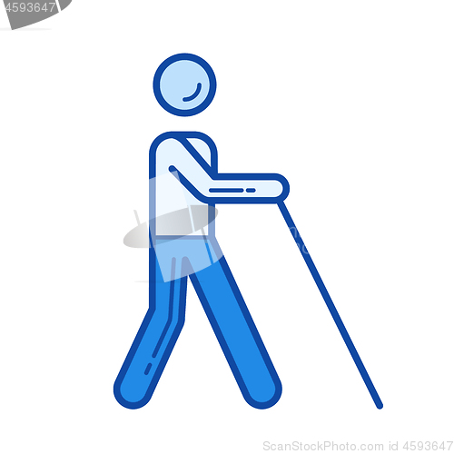 Image of Walking stick line icon.