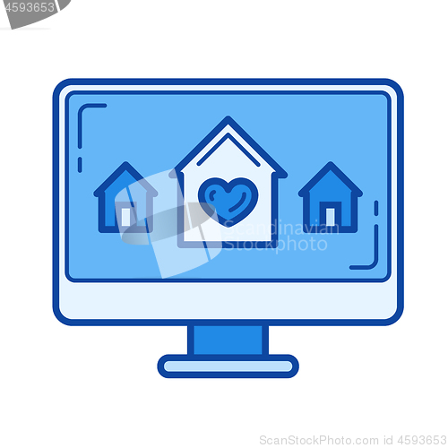 Image of New house choice line icon.