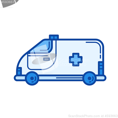 Image of Ambulance car line icon.