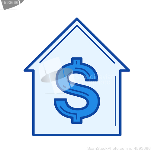 Image of Buy a house line icon.