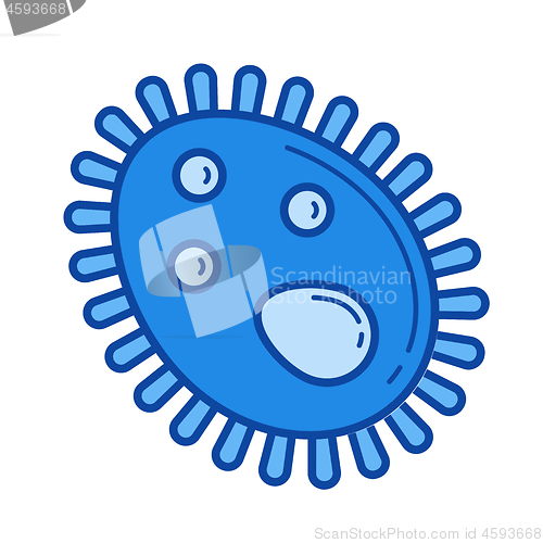 Image of Microbe line icon.