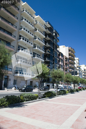 Image of condominiums along sliema malta waterfront