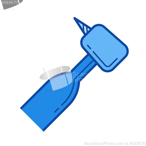 Image of Dental drill line icon.