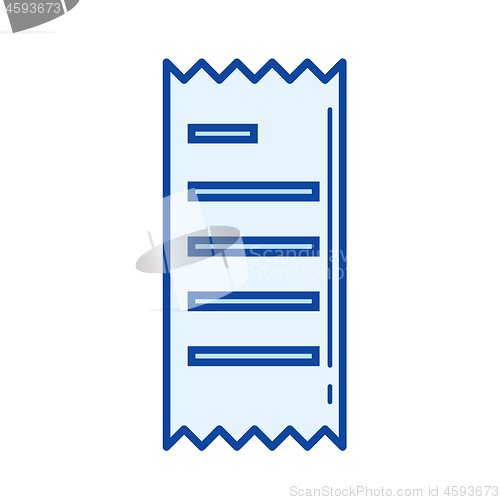 Image of Receipt line icon.