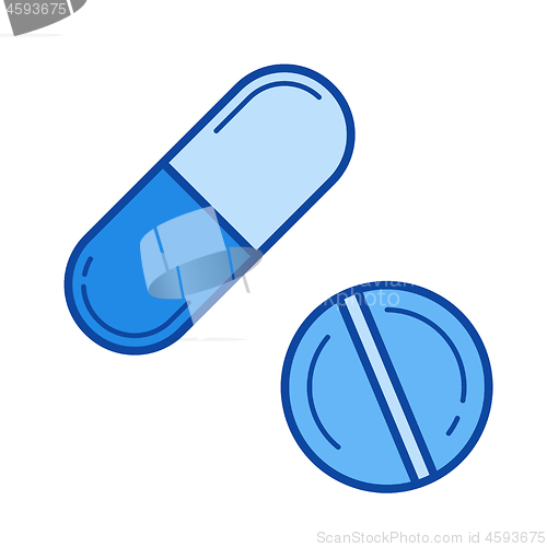 Image of Medication line icon.