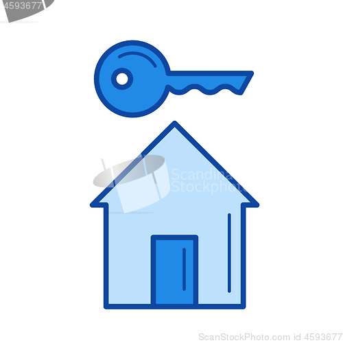 Image of New house key line icon.