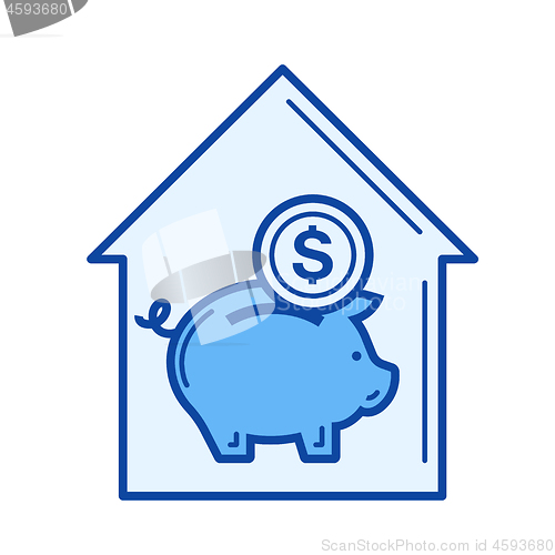 Image of Real estate investment line icon.