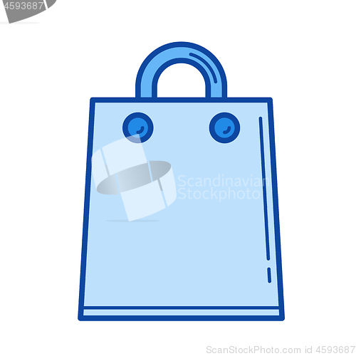 Image of Shopping bag line icon.