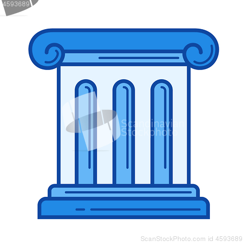 Image of Antique column line icon.
