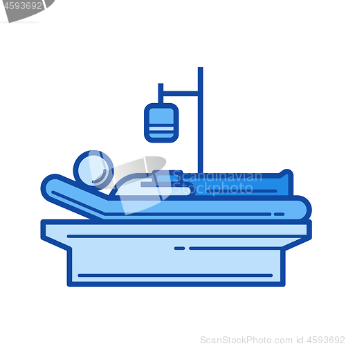 Image of Patient line icon.