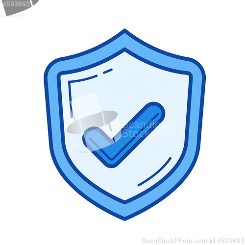 Image of Quality approved line icon.