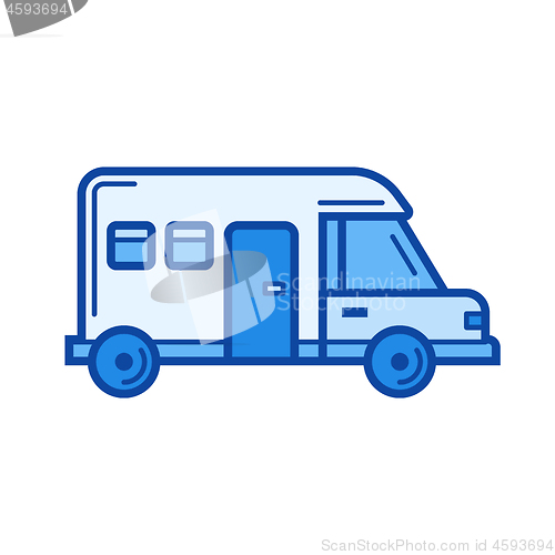 Image of Motorhome line icon.