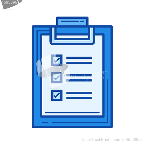 Image of Medical report line icon.