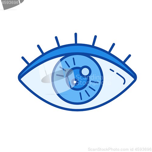 Image of Human eye line icon.